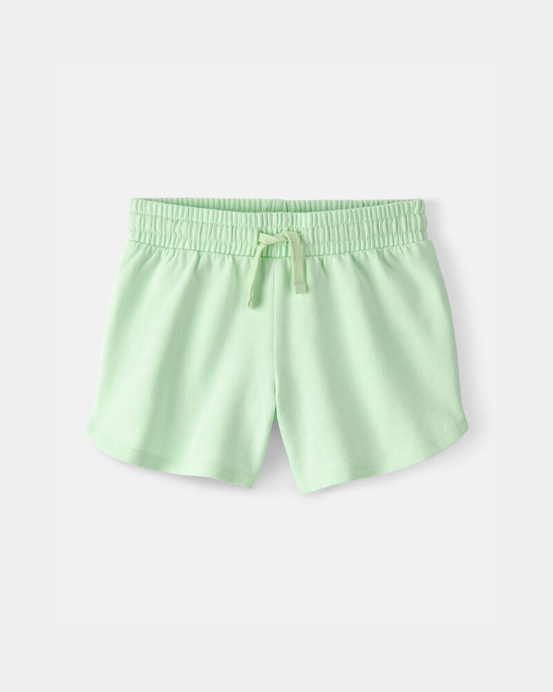 Girls French Terry Shorts - Green, image 1 of 4 slides