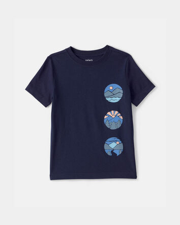 Tout-petit gar&ccedil;on - T-shirt imprim&eacute; Mountainscape - Bleu, 