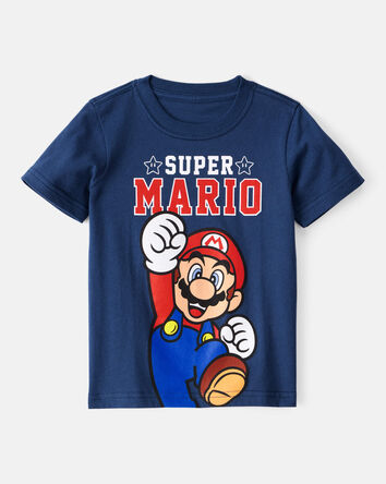Tout-petit garçon - T-shirt à manches courtes Super Mario - Bleu, 