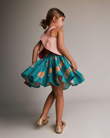 Tout-petit fille - Minijupe Avenue Twirl&trade; &agrave; imprim&eacute; floral &ndash; Sarcelle, 
