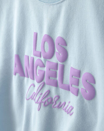 Girls 'Los Angeles' French Terry Top - Blue, 