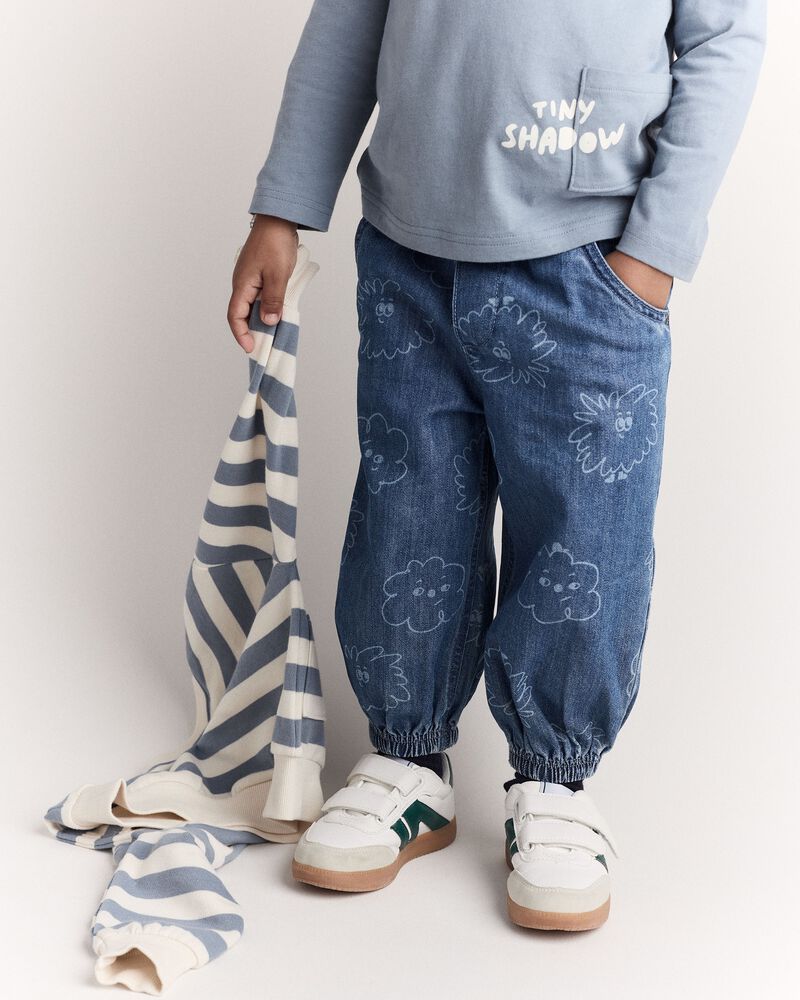 Toddler Squish Jump Rope Jogger in Denim - Blue, image 1 of 7 slides
