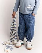 Toddler Squish Jump Rope Jogger in Denim - Blue, image 1 of 7 slides