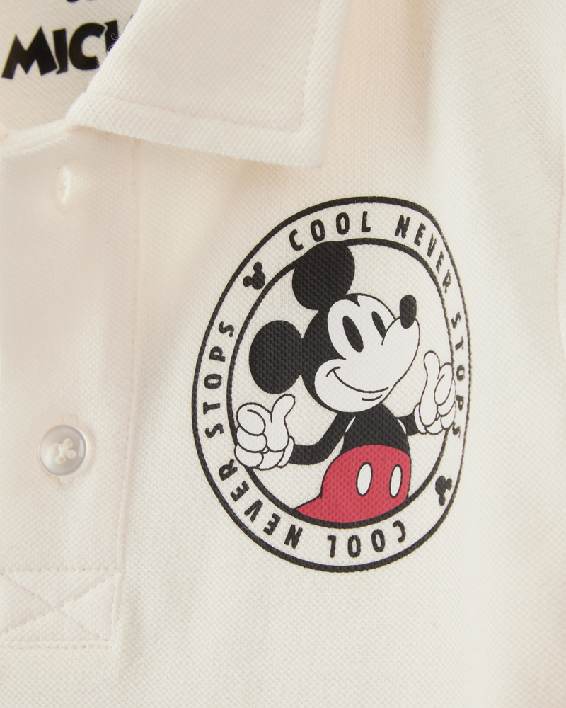 Toddler 2-Piece Mickey Mouse Polo Shirt & Short Set - Heather/Red, image 2 of 3 slides
