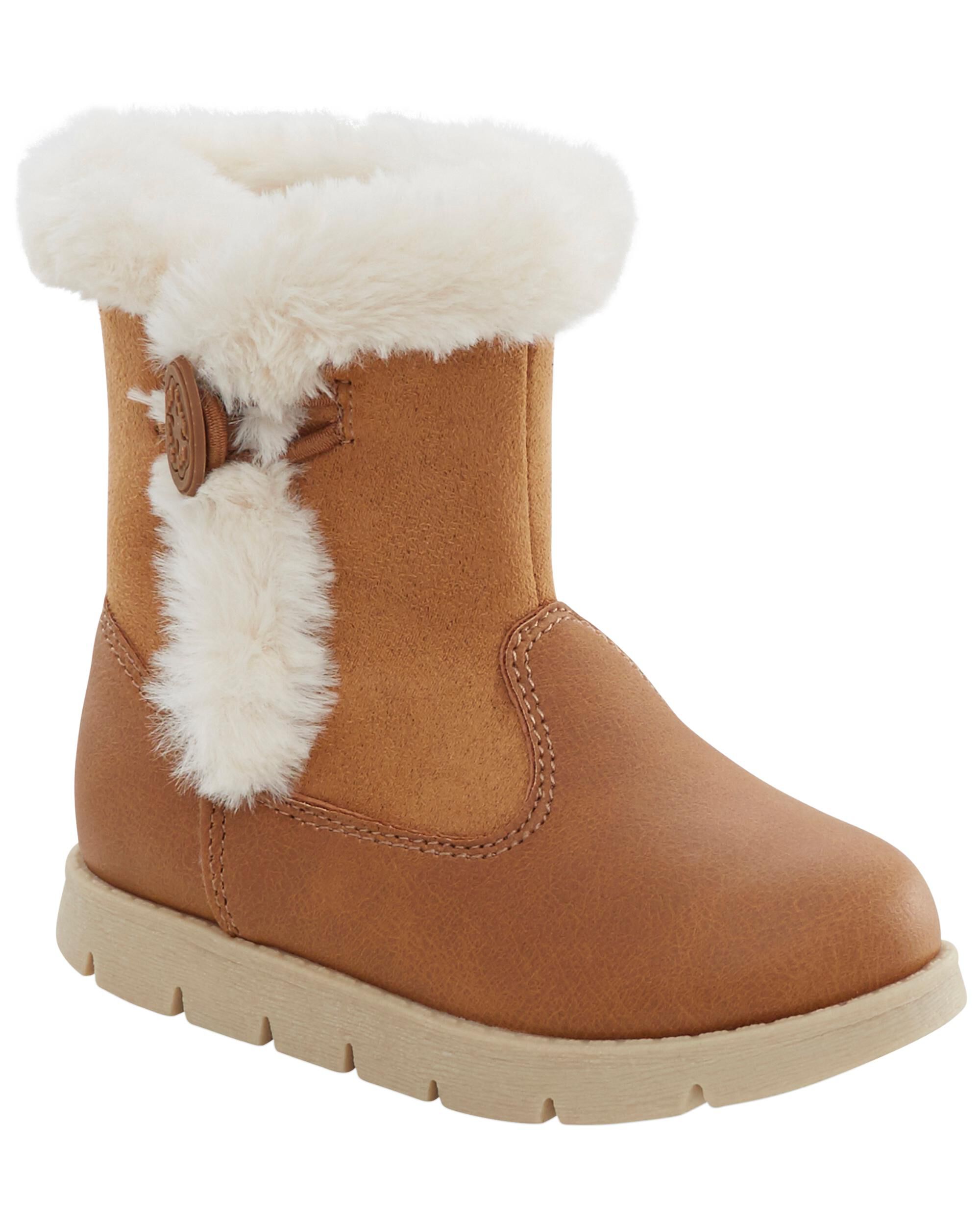 Brown Toddler Faux Fur Boots Carter s Oshkosh Canada