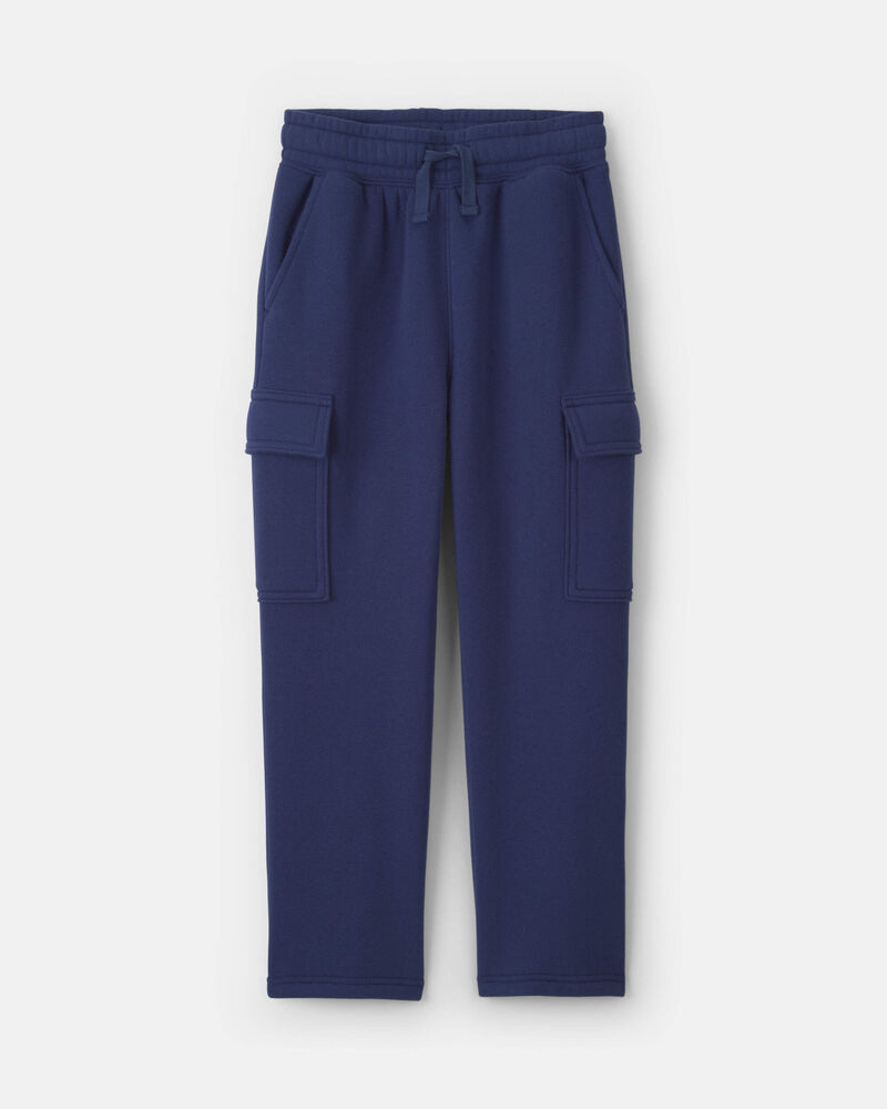 Boys Fleece Cargo Pants - Navy Blue, image 1 of 5 slides