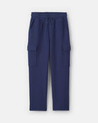 Boys Fleece Cargo Pants - Navy Blue, image 1 of 5 slides