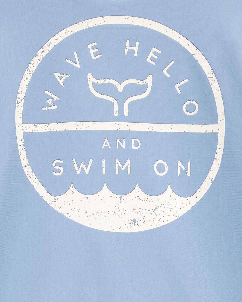 Baby Boy Whale Rashguard Set - Blue, image 5 of 6 slides