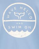 Baby Boy Whale Rashguard Set - Blue, image 5 of 6 slides