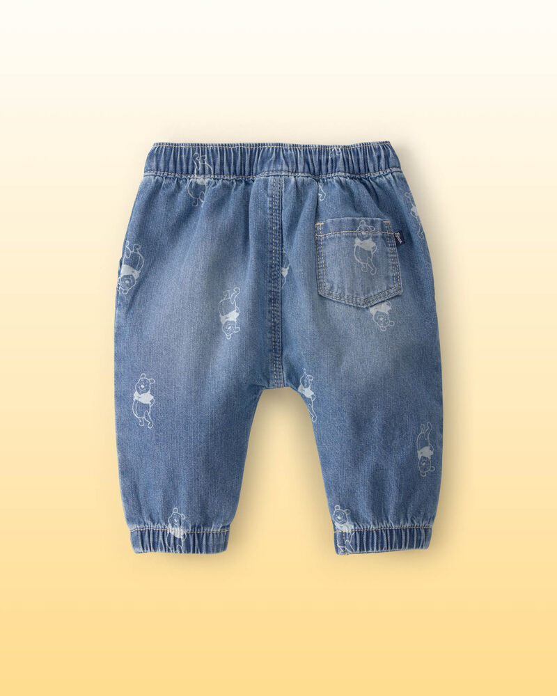 Baby Disney&copy; Winnie the Pooh Denim Jogger Jeans - Medium Wash, image 4 of 6 slides
