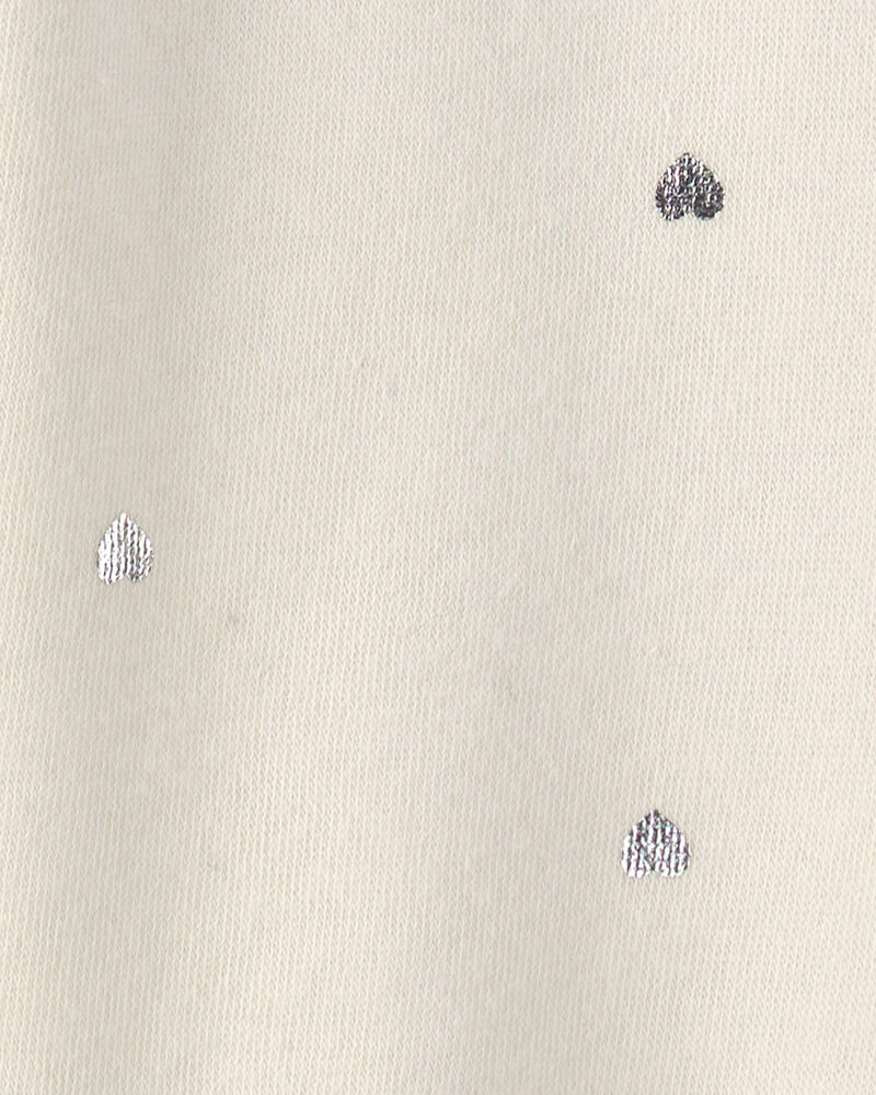 Toddler Girl Polka Dot Fleece Joggers - Cream, image 3 of 4 slides