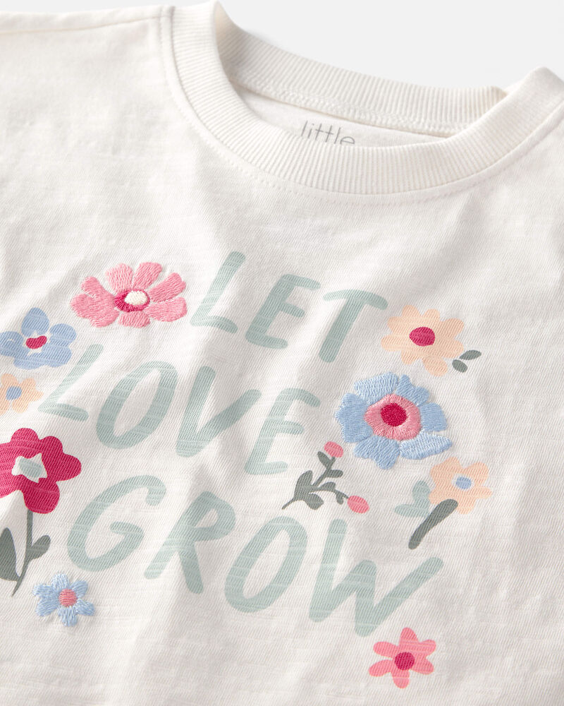 Toddler Girl Organic Cotton 'Let Love Grow' Tee, image 2 of 4 slides