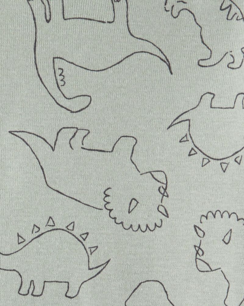 Baby Boy 3-Piece Dinosaur Vest Outfit Set - Grey, image 3 of 4 slides