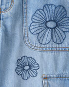 Filles - Jean cargo en denim - Bleu , image 4 sur 5 diapositives