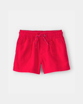 Baby Boy Twill Shorts - Red, 