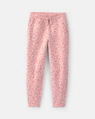 Filles - Pantalon &agrave; coupe ballon en molleton &agrave; motif l&eacute;opard &ndash; Rose, image 1 sur 3 diapositives