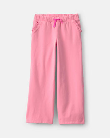 Girls Ribbed Pull-On Pants - Pink, 