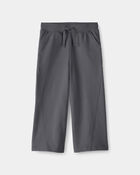 Toddler Girl French Terry Wide-Leg Active Pants - Grey, image 1 of 4 slides