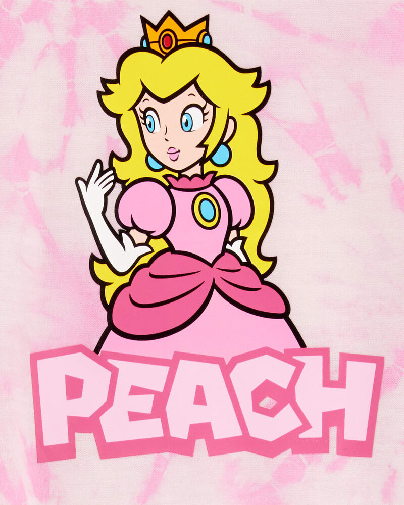 Kid Super Mario Bros&trade; Princess Peach Print Loose Fit 2-Piece Pyjamas - Pink, image 2 of 3 slides