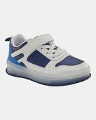 Toddler Light-Up Casual Sneakers - White/Navy, image 1 of 8 slides