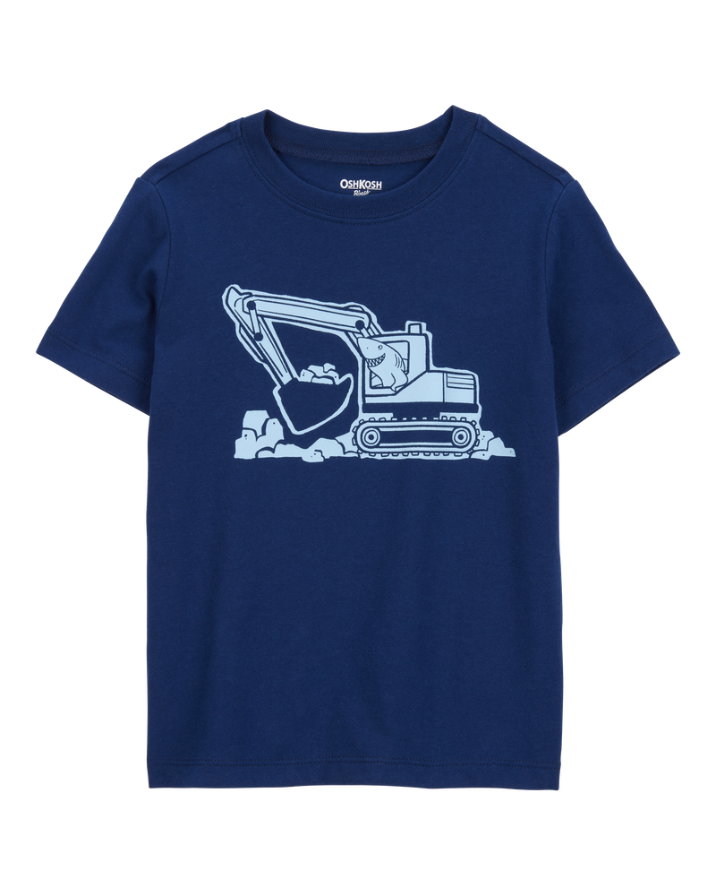 Toddler Construction Short-Sleeve Graphic Tee - Navy, image 1 of 3 slides