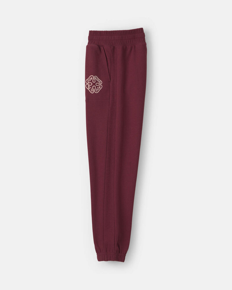 Boys French Terry Joggers - Burgundy, image 3 of 5 slides