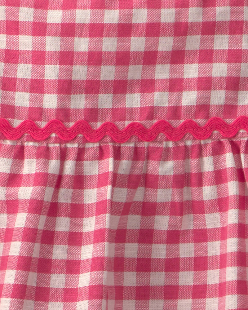 Tout-petit fille - Ensemble 2 pi&egrave;ces haut et pantalon &agrave; carreaux - Rouge, image 2 sur 2 diapositives