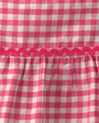Tout-petit fille - Ensemble 2 pi&egrave;ces haut et pantalon &agrave; carreaux - Rouge, image 2 sur 2 diapositives