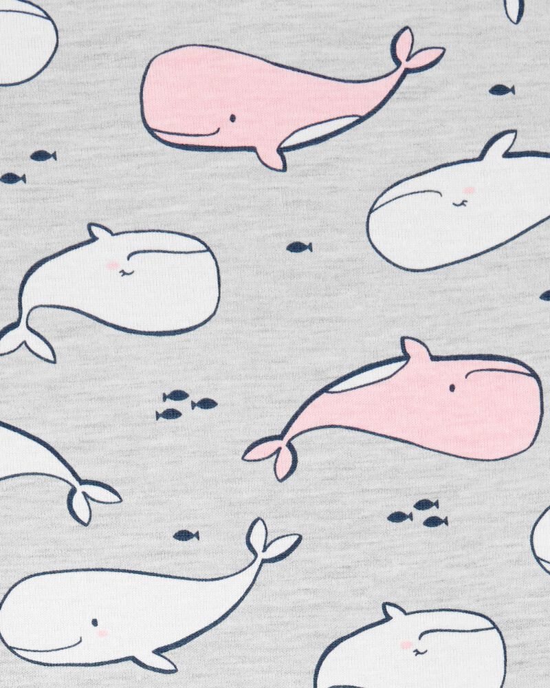4-Piece Whales 100% Snug Fit Cotton Pyjamas, image 3 of 3 slides