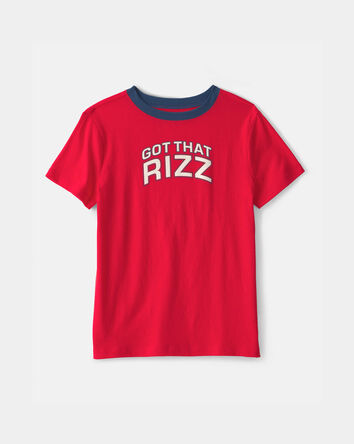 Gar&ccedil;ons - T-shirt imprim&eacute; 'Got That Rizz' - Rouge, 