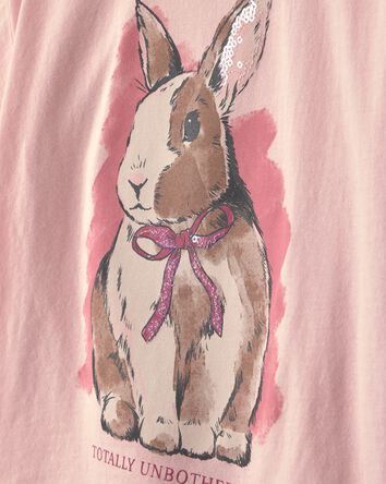 Girls Bunny Graphic Tee - Pink, 