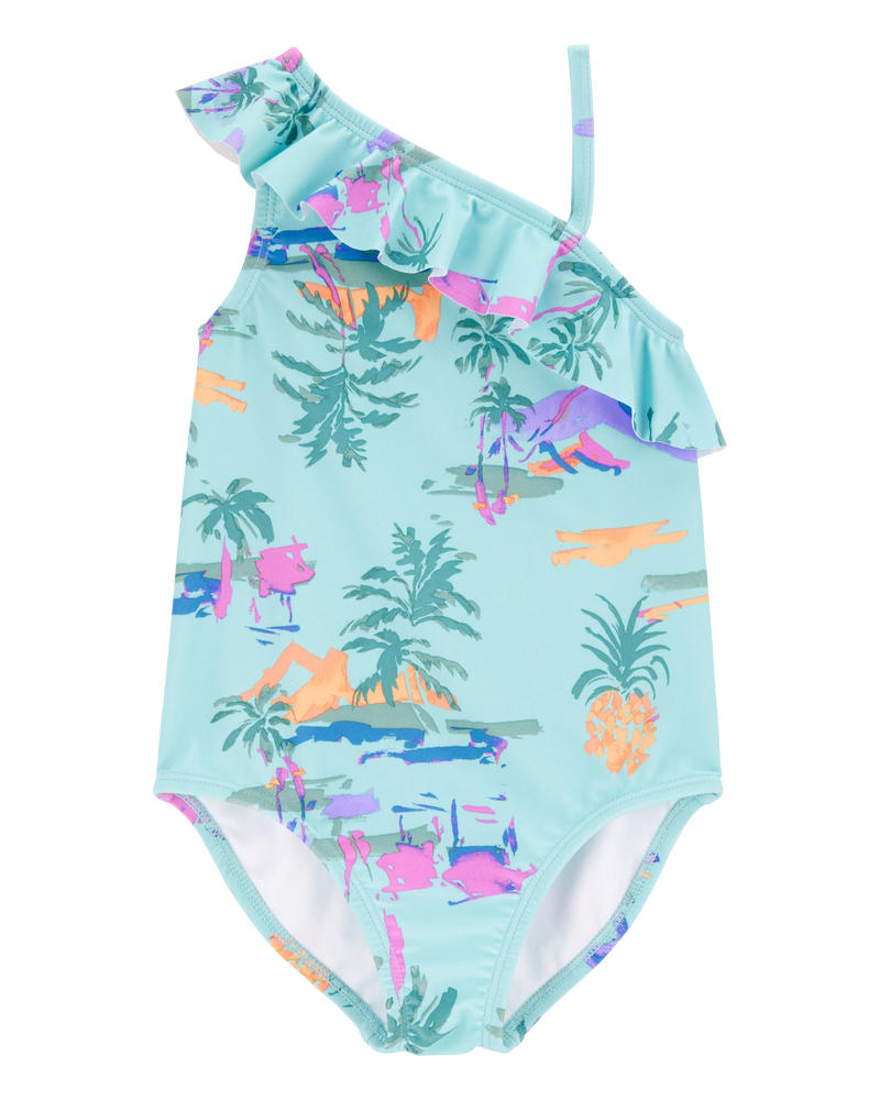 Toddler 1-Piece Tropical-Print Swimsuit, image 1 of 4 slides