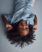 Toddler Boy Button-Down Long-Sleeve Shirt in Stripes - Blue, image 5 of 6 slides