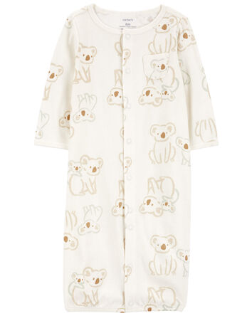 Baby Brown Koala 3-Piece Converter Gown Set, 