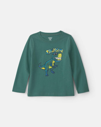 Toddler Boy 'Rawrsome' Dinosaur Long-Sleeve Graphic Tee - Green, 