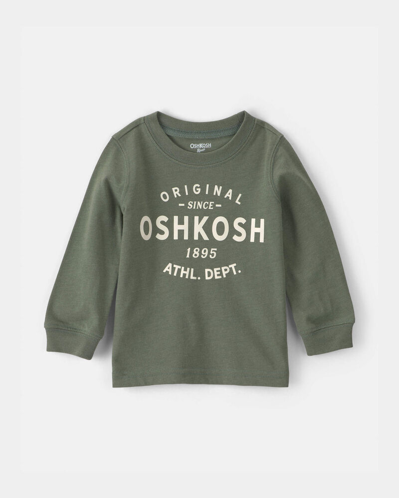 Baby Boy Oshkosh Logo Long-Sleeve Tee - Green, image 1 of 3 slides