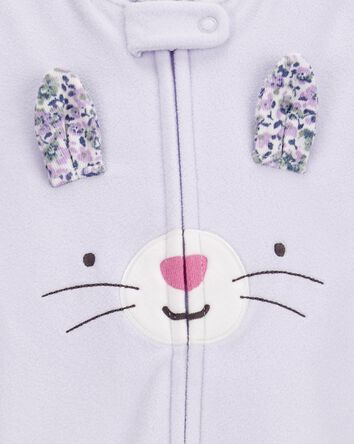 Toddler 1-Piece Bunny Fleece Footie Pyjamas, 