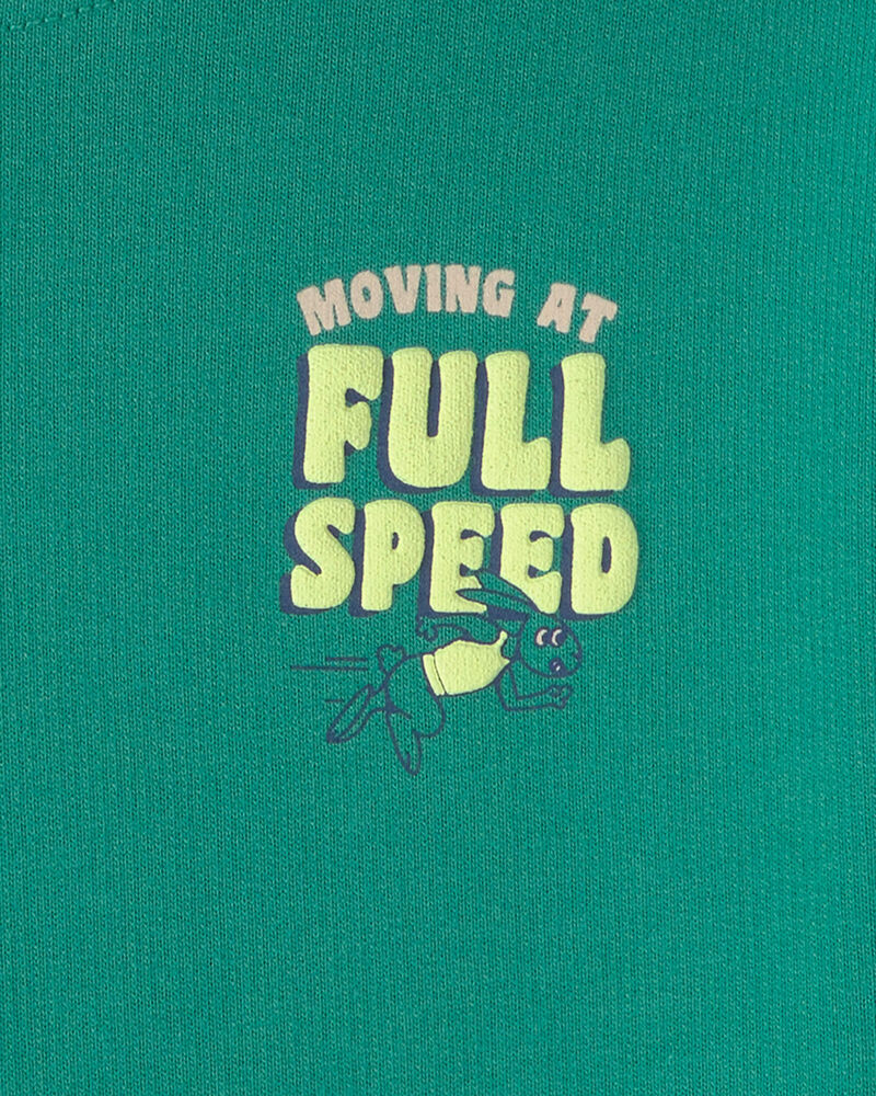 Toddler Boy 'Full Speed' French Terry Hoodie - Green, image 4 of 5 slides