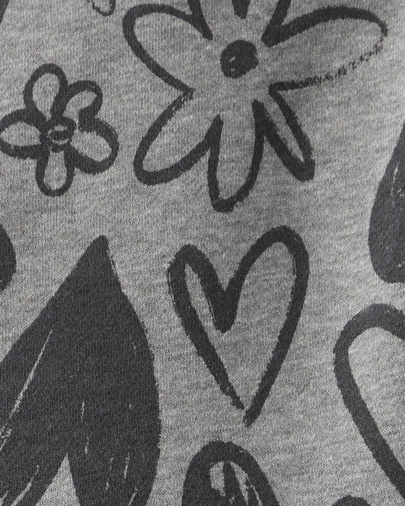 Toddler Girl DayDream Fleece Heart Knit Dress - Grey, image 3 of 4 slides