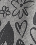 Toddler Girl DayDream Fleece Heart Knit Dress - Grey, image 3 of 4 slides