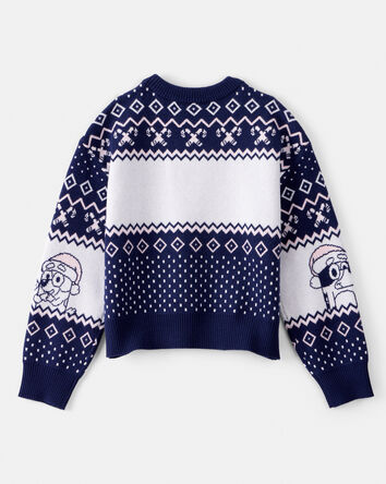 Filles - Chandail à manches longues Bluey™ de Noël - Bleu, 