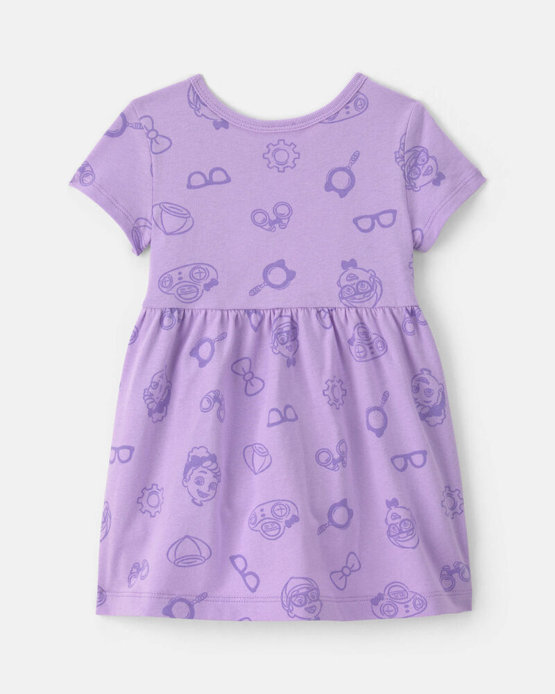 Baby Girl Blippi Short-Sleeve Dress &ndash; Lavender, image 2 of 4 slides