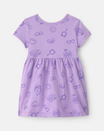 Baby Girl Blippi Short-Sleeve Dress &ndash; Lavender, 
