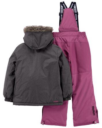 Kid 2-Piece Snowsuit With Bonus Hat And Neck Warmer, 