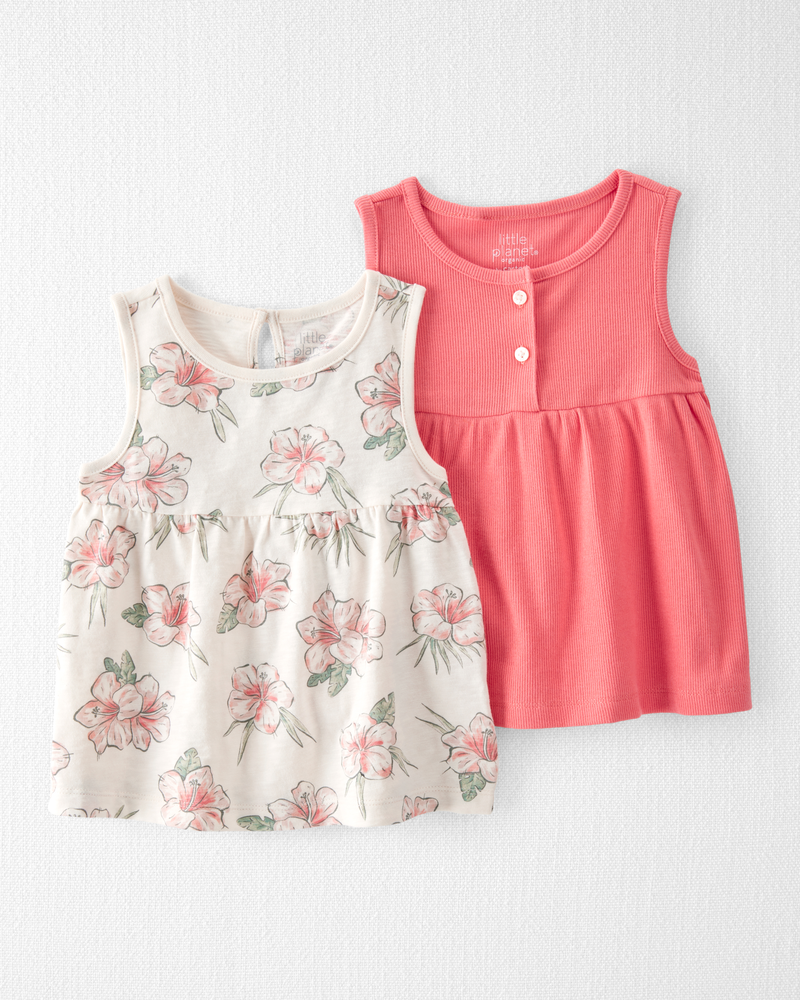 Toddler 2-Pack Organic Cotton Knit Tanks, image 1 of 4 slides