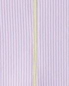 Girls Active Rib Long-Sleeve Top - Purple, image 3 of 4 slides