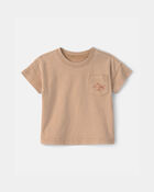 B&eacute;b&eacute; gar&ccedil;on - T-shirt &agrave; imprim&eacute; de poisson sur la poche - Brun , image 1 sur 2 diapositives