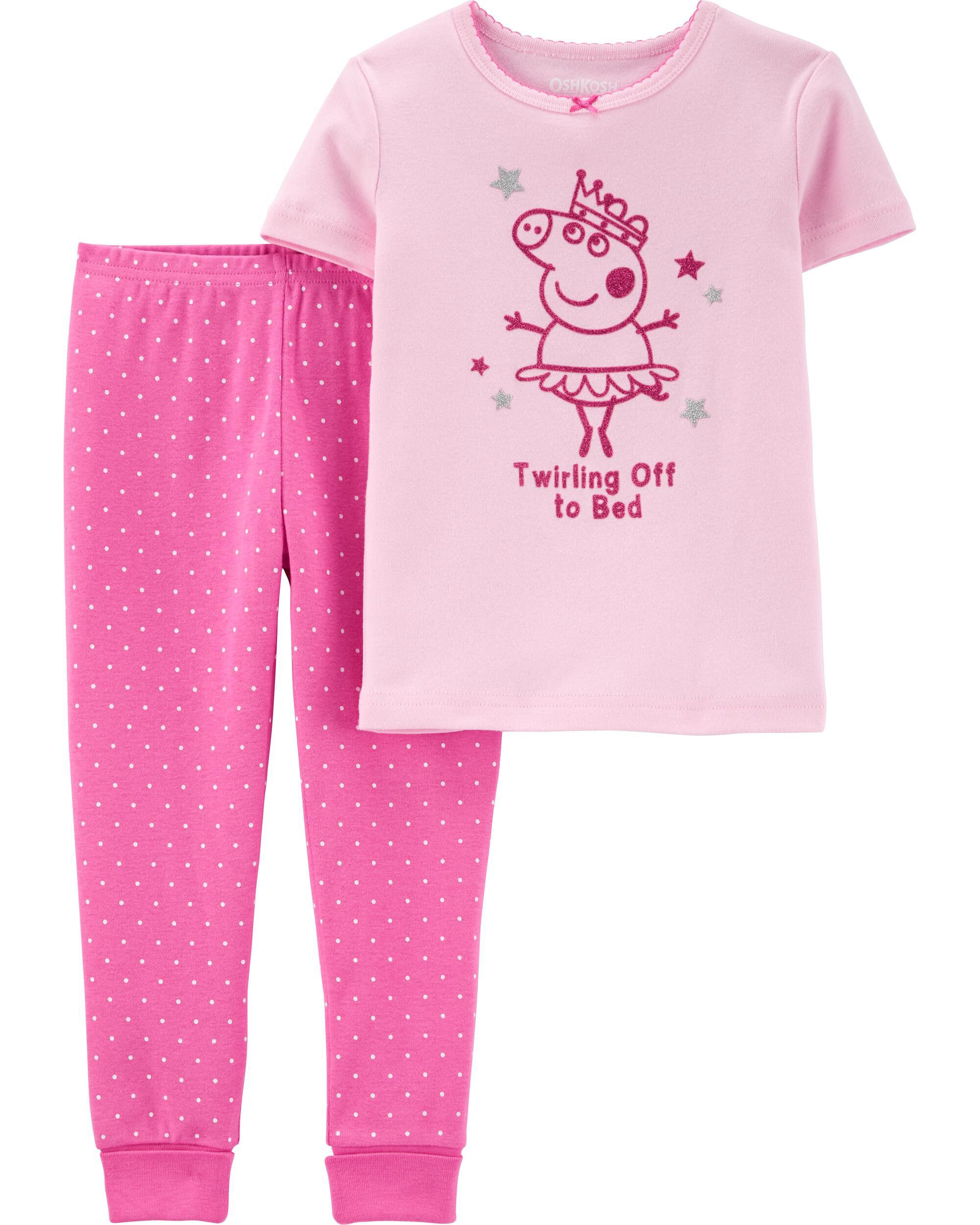 Pink 2 Piece Peppa Pig 100 Snug Fit Cotton PJs Carter s Oshkosh Canada