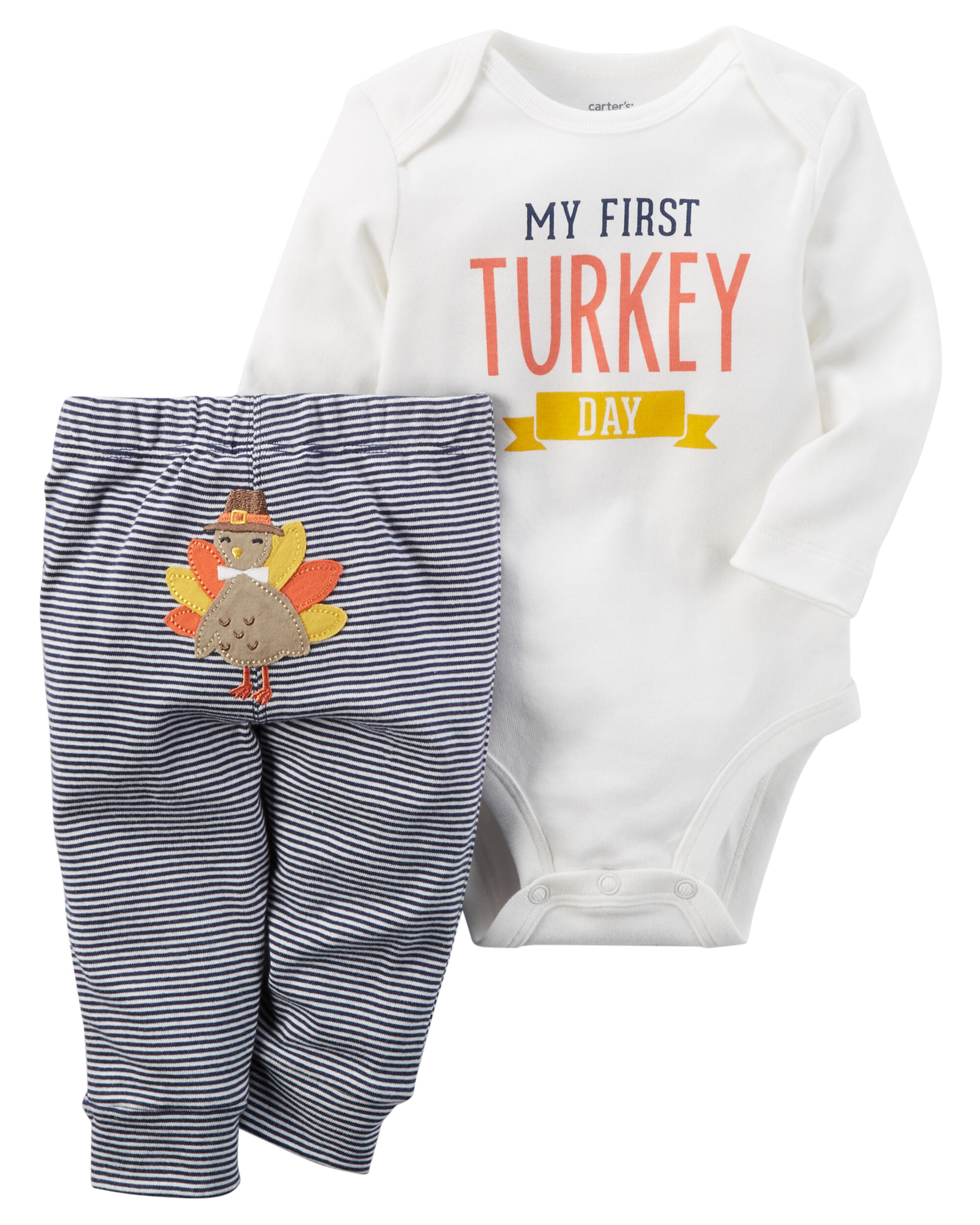 Thanksgiving Outfit Baby Boy Girl My First Thanksgiving Bodysuit Romper Pants Clothes Sets