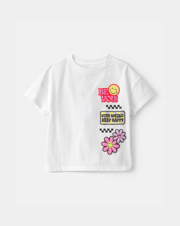 Toddler Girl Smileyworld Graphic Tee - White, 